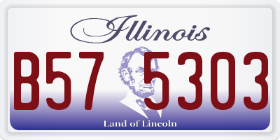 IL license plate B575303