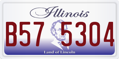 IL license plate B575304
