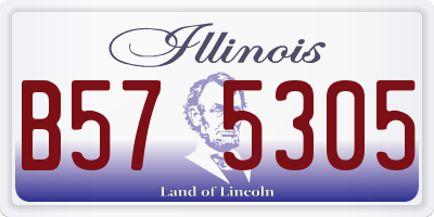 IL license plate B575305