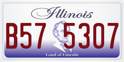 IL license plate B575307