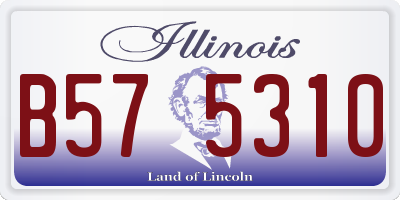 IL license plate B575310