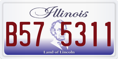 IL license plate B575311