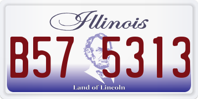 IL license plate B575313