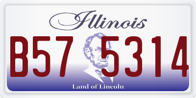 IL license plate B575314