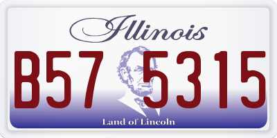 IL license plate B575315