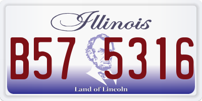 IL license plate B575316