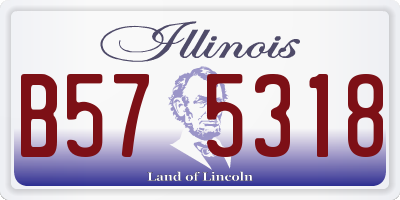 IL license plate B575318
