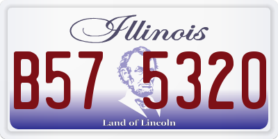 IL license plate B575320