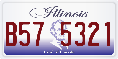 IL license plate B575321