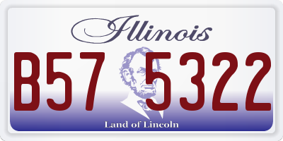 IL license plate B575322