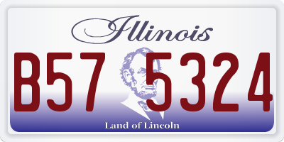 IL license plate B575324