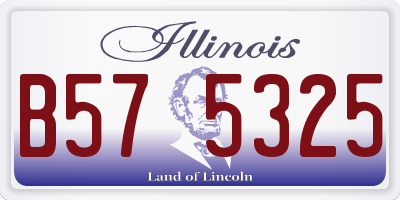 IL license plate B575325