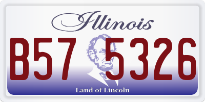 IL license plate B575326
