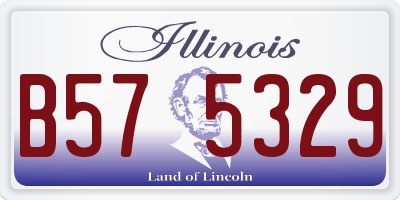 IL license plate B575329