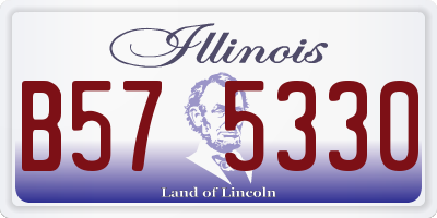 IL license plate B575330
