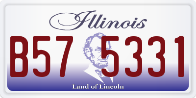 IL license plate B575331