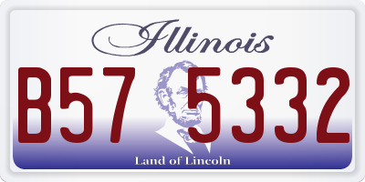 IL license plate B575332