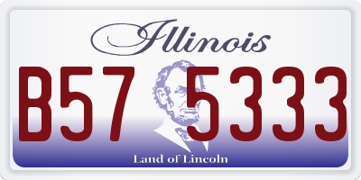 IL license plate B575333