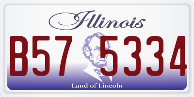 IL license plate B575334