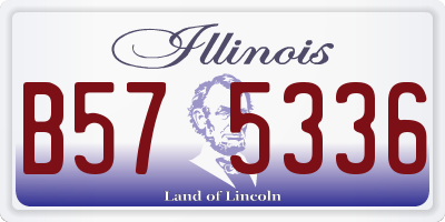IL license plate B575336