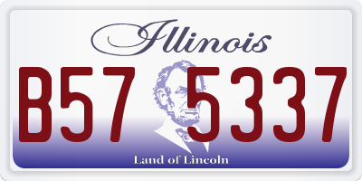 IL license plate B575337