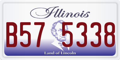IL license plate B575338