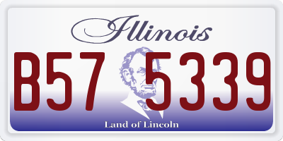 IL license plate B575339