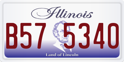 IL license plate B575340