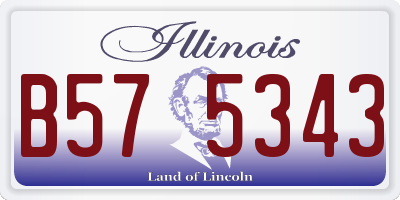 IL license plate B575343