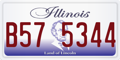 IL license plate B575344