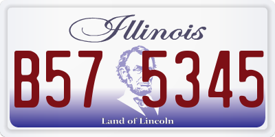 IL license plate B575345