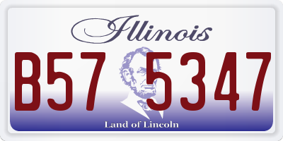IL license plate B575347