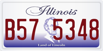 IL license plate B575348