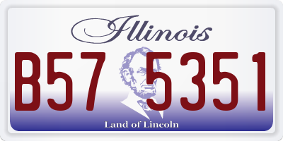 IL license plate B575351