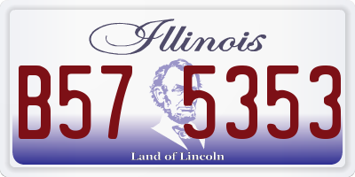 IL license plate B575353
