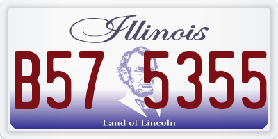 IL license plate B575355