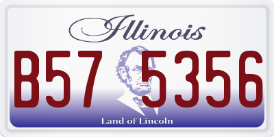 IL license plate B575356