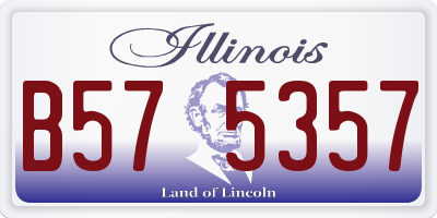 IL license plate B575357