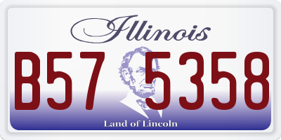 IL license plate B575358