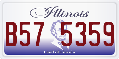 IL license plate B575359