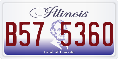 IL license plate B575360