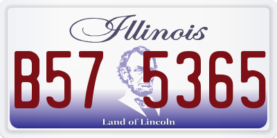 IL license plate B575365