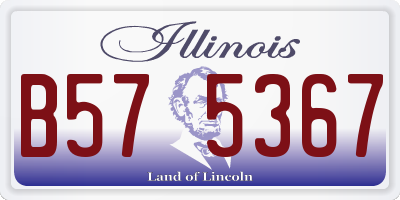 IL license plate B575367
