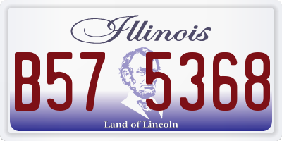 IL license plate B575368