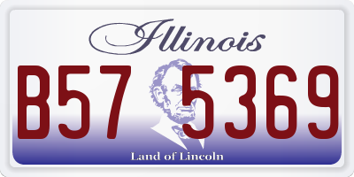 IL license plate B575369