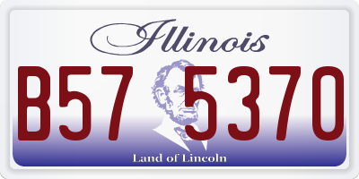 IL license plate B575370