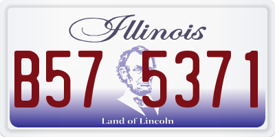 IL license plate B575371