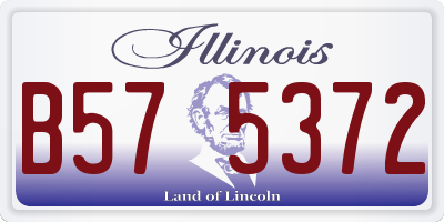IL license plate B575372