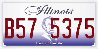 IL license plate B575375