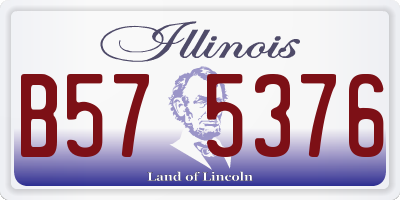 IL license plate B575376